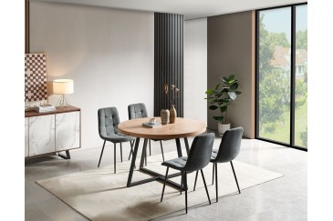 Mesa de salón circular RAJANA 120/160 cm | Atrapamuebles
