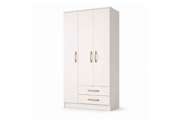 Armario MOSCOU 3 puertas 2 cajones blanco | Atrapamuebles