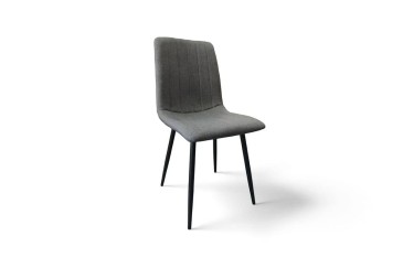 PACK mesa KRUSS roble y 4 sillas SAROTU gris | Atrapamuebles