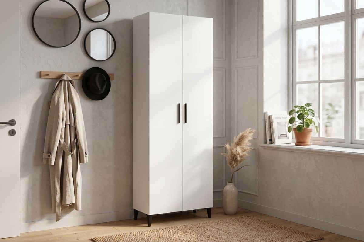 Zapatero 2 Puertas BUSETO 195 cm Blanco