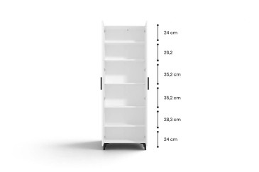 Zapatero Blanco BUSETO 2 Puertas Gran Capacidad 67,5 x 195 cm