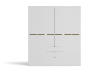 Roupeiro TROY Branco 180 cm 6 portas e 3 gavetas | Atrapamuebles