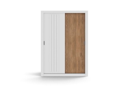 Guarda-Roupa DARVI Branco Freijó 2 Portas de Correr | Atrapamuebles