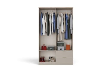 Roupeiro MILAN Avelã com 4 Portas e 2 Gavetas