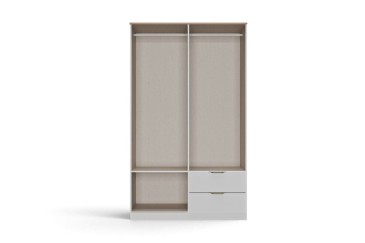 Armario MILAN Blanco de 108 cm 4 puertas y 2 cajones | Atrapamuebles
