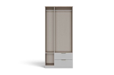 Roupeiro MILAN Branco de 81,5 cm com 3 Portas e 2 Gavetas | Atrapamuebles