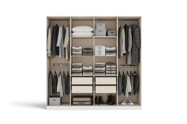 Roupeiro AUSTIN Branco 208,5 cm 8 portas e 4 gavetas | Atrapamuebles