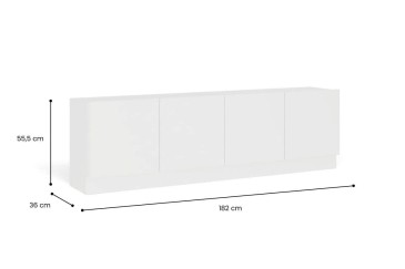 Móvel de TV LIVING Branco 4 portas