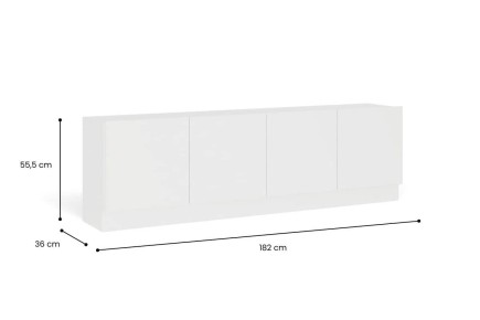 Móvel de TV LIVING Branco 4 portas