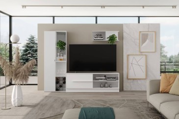 Móvel TV LIVING 154,6 cm com porta deslizante