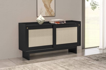 Aparador ATRIA Negro 2 Puertas Correderas | Atrapamuebles