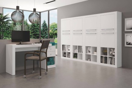 Mueble multiusos DENVER con puertas y huecos abiertos