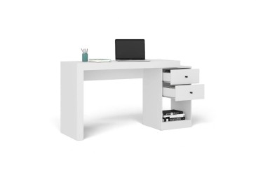 Secretária DENVER Branca Extensível 120-160 cm | Atrapamuebles