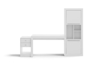 Escritorio DENVER Blanco 120 a 160 cm