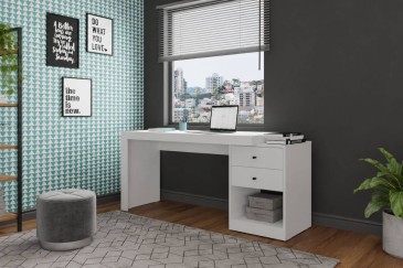 Escritorio DENVER Blanco Extensible 120-160 cm | Atrapamuebles
