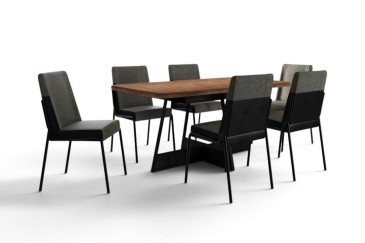Mesa ATRIA rectangular con base negra