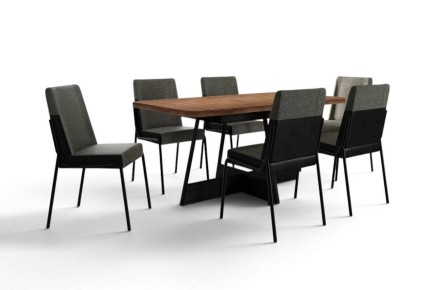 Mesa ATRIA rectangular com base preta