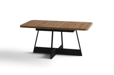 Mesa ATRIA Rectangular acabado Nogal y Negro 160 cm | Atrapamuebles