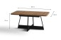 Mesa ATRIA rectangular con base negra