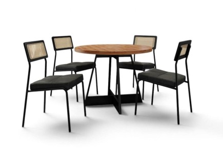 Mesa ATRIA redonda con tablero de 99 cm de diámetro