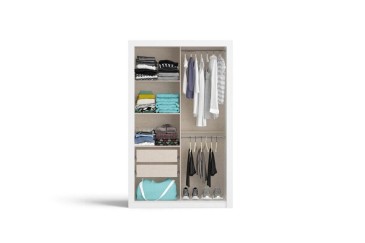 Armario VIVACCE Blanco 130,5 cm puertas correderas| Atrapamuebles