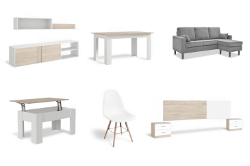 Piso completo 30 - ATLANTA PIMS COUPLE (CH Gris, Pack Mesa y Sillas Blancas)