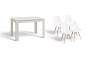 Pack HAMAR Mesa em branco + 4 cadeiras BEECH branco de design