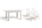 Pack HAMAR Mesa em branco + 4 cadeiras BEECH branco de design
