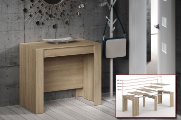 Armario Atlanta 150 (Blanco + Roble Artisan) - Muebles de salón