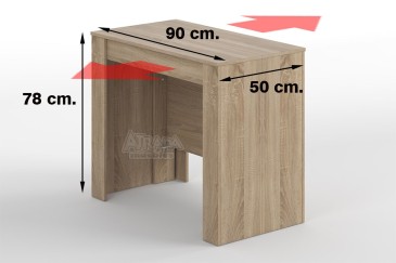 Mesa Consola comedor extensible. 4 en 1 De cónsola a mesa extensible de 236 cm en un solo mueble