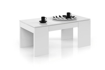 Mesa de centro elevable KENDRA color Blanco al MEJOR PRECIO