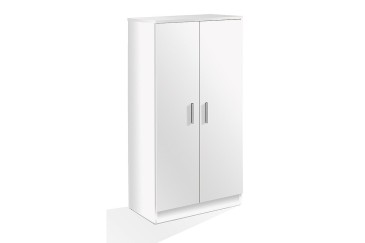 Sapateira 2 portas e 6 prateleiras em branco suave (mate) ao MELHOR PREÇO