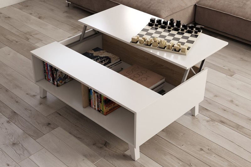 Mesa De Centro Elevable Plush — TR Muebles