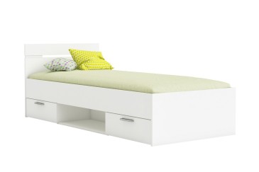 Cama de 2 cajones + 1 Hueco de 90x200 en color Blanco al MEJOR PRECIO