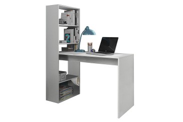 Mesa + Estantería en elegante color Blanco