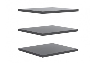 Lote de 3 estantes de 48 x 42 cm en color gris para armario WINNER Plus 270 cm
