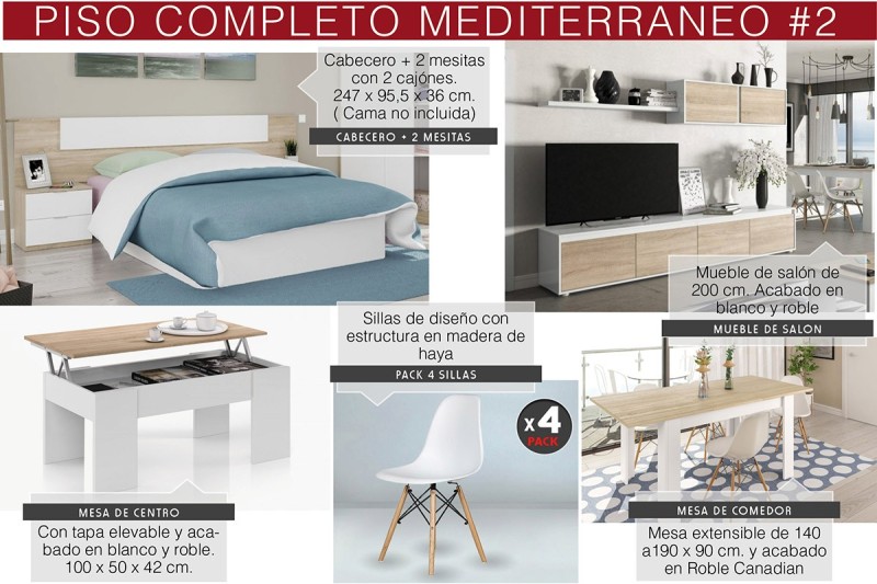 Piso Mediterraneo Apartamento completo por ATRAPAmuebles