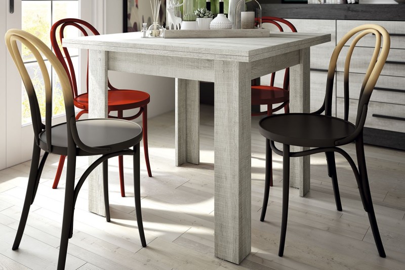 Mesa comedor cuadrada 90x90 extensible Sidney 