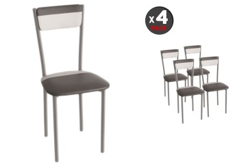 4 sillas SARIN Gris/Blanco (29€ /u.)