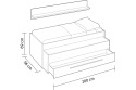 Cama Doble Juvenil Azul WIC + ESTANTE