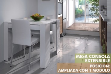 Mesa Consola comedor extensible. 4 en 1 De cónsola a mesa extensible de 236 cm en un solo mueble