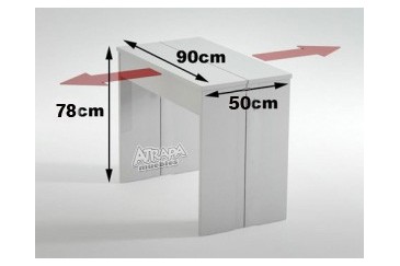 Mesa Consola comedor extensible. 4 en 1 De cónsola a mesa extensible de 236 cm en un solo mueble