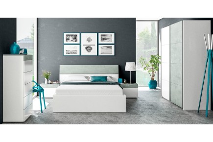 Dormitorio matrimonio TEKKAN Cemento