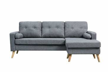 Sofá Chaiselongue de Diseño 3P reversible en color GRIS claro al MEJOR PRECIO