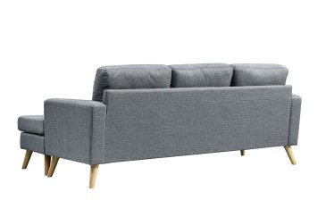 Sofá Chaiselongue de Diseño 3P reversible en color GRIS claro al MEJOR PRECIO