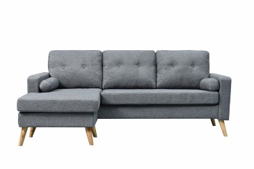 Sofá Chaiselongue de Diseño 3P reversible en color GRIS claro al MEJOR PRECIO