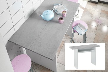 Mesa extensible 2 en 1 De cónsola a mesa escritorio extensible de 70 cm en un solo mueble