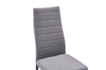 Ensemble de 6 chaises recouvertes de tissu gris