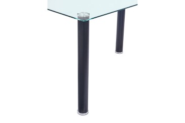 PACK de 1 Mesa de salón cristal Transparente + 6 Sillas en color gris