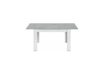 Mesa de salón - comedor extensible 40 - 190 cm.  en Cemento y Blanco Artik